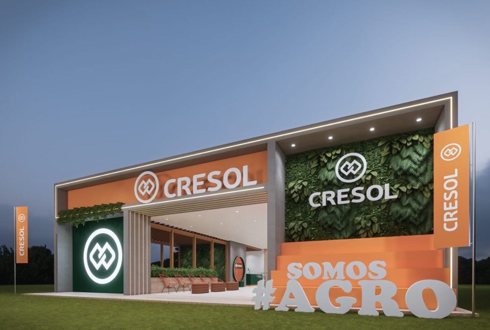 Stand Cresol Somos Agro com jardim vertical